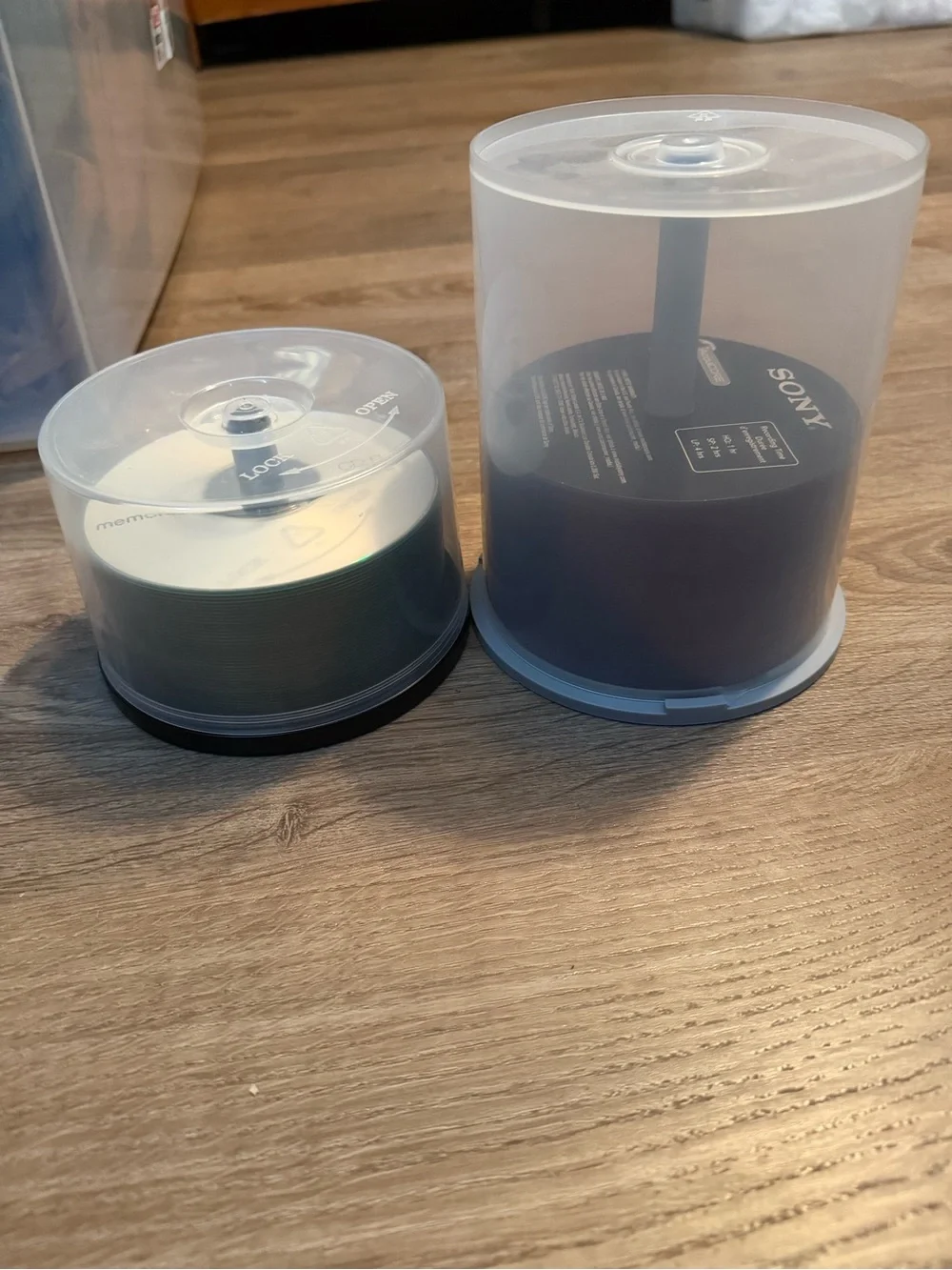 Sony Clear and Black Stackable Optical Disc Spindles